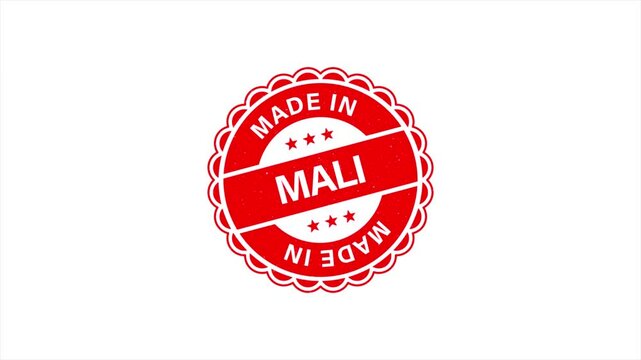 Animation of Made in MALI Vintage Stamp Badges Collection, Made in MALI Retro Badge & Stamp Logo Collection