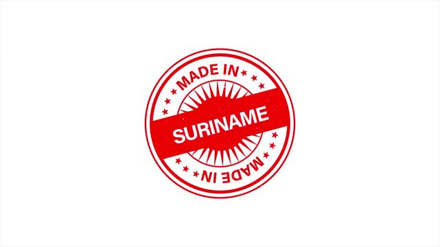 Animation of Made in SURINAME Vintage Stamp Badges Collection, Made in SURINAME Retro Badge & Stamp Logo Collection