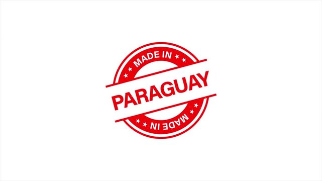 Animation of Made in PARAGUAY Vintage Stamp Badges Collection, Made in PARAGUAY Retro Badge & Stamp Logo Collection