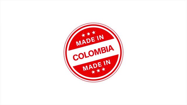 Animation of Made in COLOMBIA Vintage Stamp Badges Collection, Made in COLOMBIA Retro Badge & Stamp Logo Collection