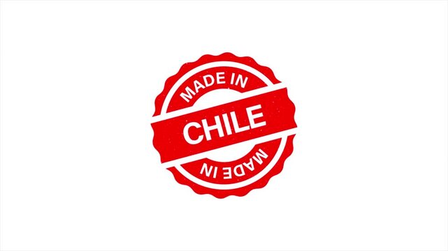 Animation of Made in CHILE Vintage Stamp Badges Collection, Made in CHILE Retro Badge & Stamp Logo Collection