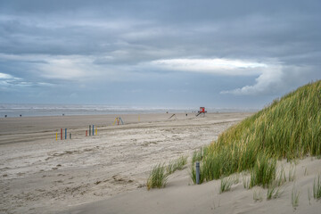 Strand mit D&uuml;nengras auf der Insel Langeoog