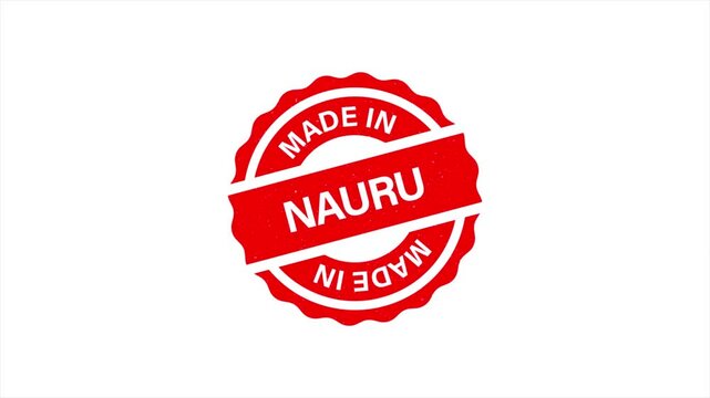Animation of Made in NAURU Vintage Stamp Badges Collection, Made in NAURU Retro Badge & Stamp Logo Collection