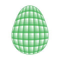 Easter Egg with a pattern Vichy check, French check, gingham - Gingham