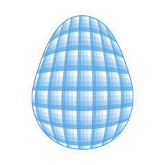 Easter Egg with a pattern Vichy check, French check, gingham - Gingham