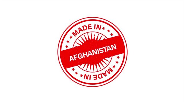 Animation of Made in AFGHANISTAN Vintage Stamp Badges Collection, Made in AFGHANISTAN Retro Badge & Stamp Logo Collection