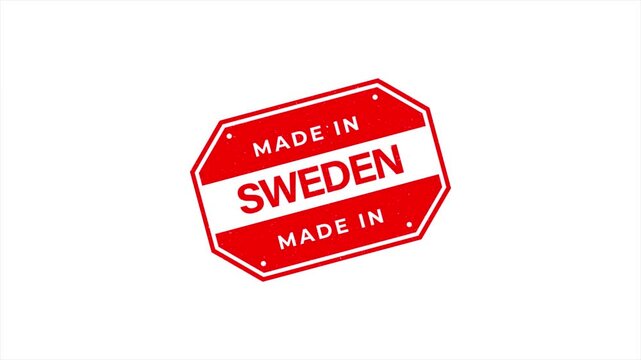 Animation of Made in SWEDEN Vintage Stamp Badges Collection, Made in SWEDEN Retro Badge & Stamp Logo Collection