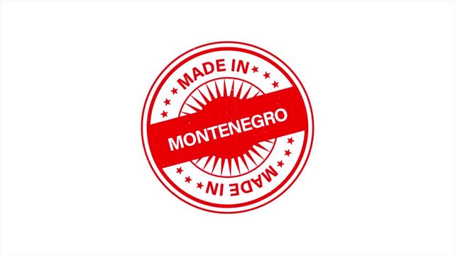 Animation of Made in MONTENEGRO Vintage Stamp Badges Collection, Made in MONTENEGRO Retro Badge & Stamp Logo Collection