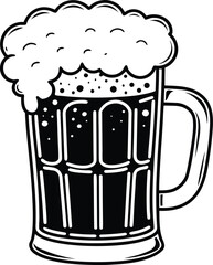 mug of beer with foam