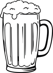 glass of beer isolated