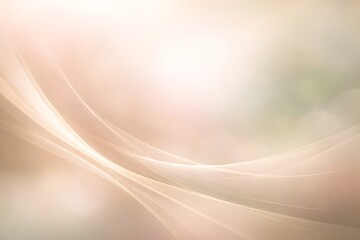 Obraz premium Calm Modern Branding Background With Warm Abstract Light Waves And Copy Space, Elegant Beauty With Pastel And Smooth Flow, calm atmosphere and for beauty and modern branding.