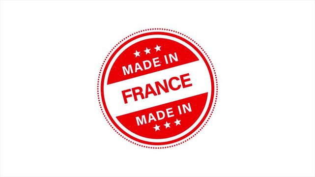 Animation of Made in FRANCE Vintage Stamp Badges Collection, Made in FRANCE Retro Badge & Stamp Logo Collection