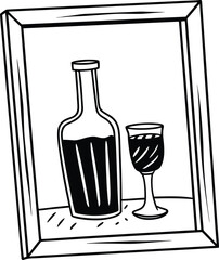 bottle and glass of wine