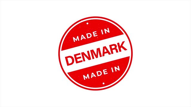 Animation of Made in DENMARK Vintage Stamp Badges Collection, Made in DENMARK Retro Badge & Stamp Logo Collection