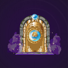 Fototapeta premium Fantasy_GoldenGate_Mystic_Legendar