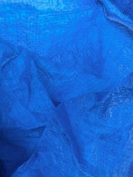 Blue Tarp Bag Interior Texture Abstract Background