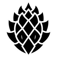 Stylized Dragon Head Graphic with Scaly Armor Texture and Piercing Eyes Isolated on White Background, Ideal for Fantasy Gaming Logos, Tribal Tattoo Designs, and Mythical Beast Emblems.