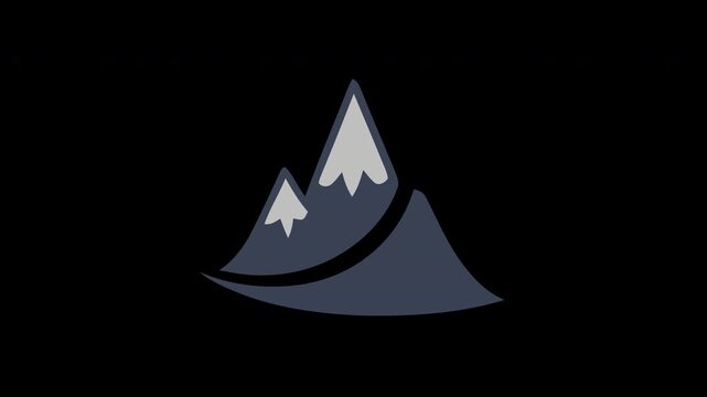 Mountains logo video graphic design for travel and adventure videos