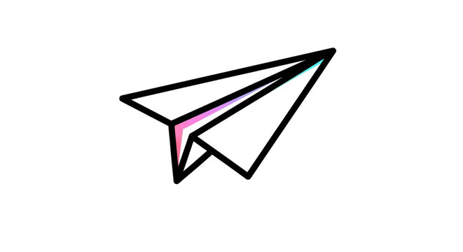 Modern paper airplane icon symbolizing swift communication and digital delivery of messages
