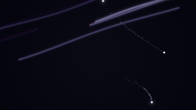 Binary Star Systems Orbiting in Space.