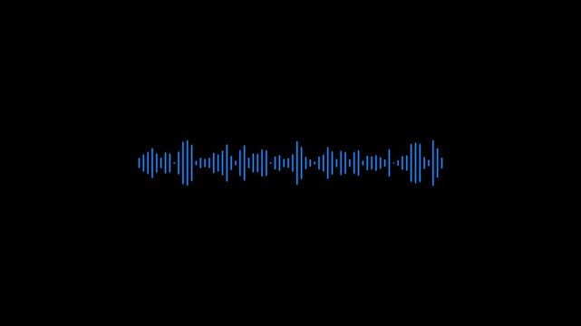 Blue Sound Wave Pattern on Black Background Audio Visualization Music Technology Concept audio wave music wave