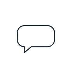 Fototapeta premium Blank Speech Bubble Outline: A Simple Empty Chat Box Icon for Messages, Communication, and Dialogue in Web and App Design