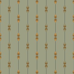 Fototapeta premium Floral Stripes pattern