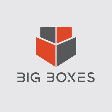Vector logo with a concept of a storage place with modified letters B and B
