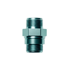Metal threaded pipe fitting isolated On Transparent Background
