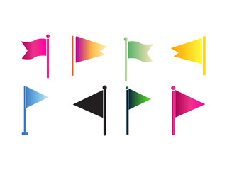 A set of vector illustrations of sports flag.transparant background 