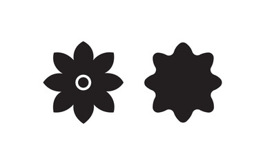 A set of vector illustrations of flower silhouettes.transparant background 