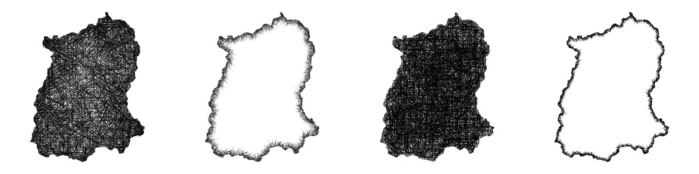 Sketch Sikkim map design set