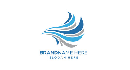 Fototapeta premium Blue Abstract Logo Design Template.