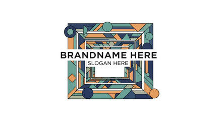 Colorful Geometric Logo Template Design Element.