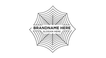 Spider Web Template with Placeholder Text.