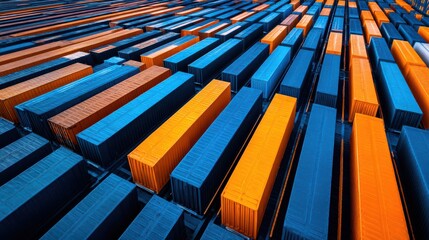 Fototapeta premium Colorful containers form artistic landscape