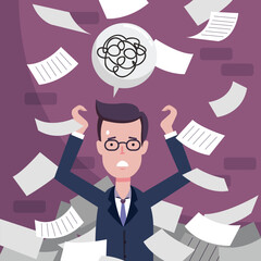 businessman with a lot of money