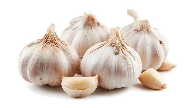 garlic isolated on white background