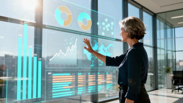 Corporate Tactician Reviewing Layered Regional Maps And Growth Indicators