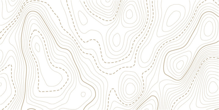 topographic line contour map background, Topographic map and landscape terrain texture grid, Abstract lines background.Contour line background graphic. Concept of simple geography and terrain.
