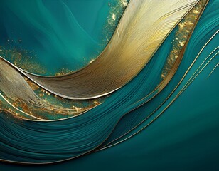 teal background with golden glitter streak