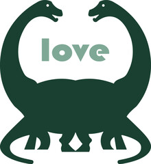 Childrens cartoon dinosaur plesiosaurus. Cute water dinosaur. Cute little prehistoric animal. Vector illustration 