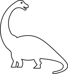 Childrens cartoon dinosaur plesiosaurus. Cute water dinosaur. Cute little prehistoric animal. Vector illustration 