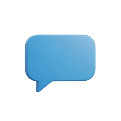 Fototapeta premium A blue speech bubble icon on transparent background