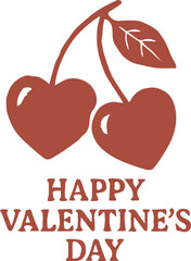 Sweet Valentine's Day Cherry Hearts