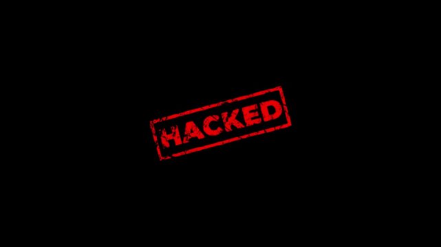 Hacked square rubber seal stamp zooming in rectangle frame icon.Rubber, seal, red, vintage effect, textured, for video content and web design.
