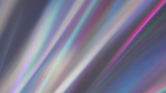 Abstract Soft Holographic Light Refractions: Real 4K Camera Footage of Rainbow Pastel Wave Patterns