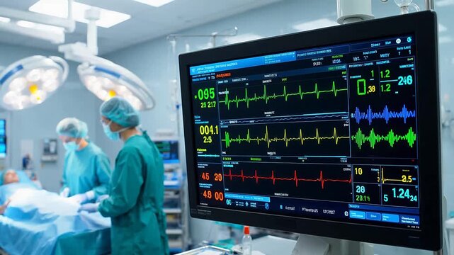 Surgical room with patient monitoring