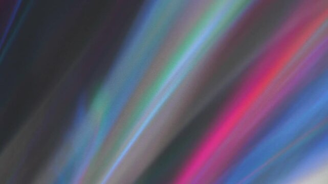 Abstract Soft Holographic Light Refractions: Real 4K Camera Footage of Rainbow Pastel Wave Patterns