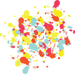 Set of paint brush stroke, ink splatter and artistic design elements. Ink splashes. Rough smears and stains. High quality manually traced.